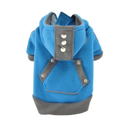 FouFou Dog FFDCHB-S Candy Hoody Hood Top für Hund, S, blau von FouFou Dog