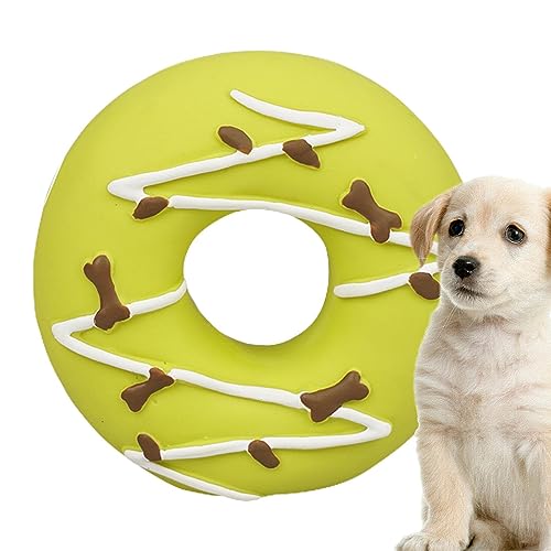 Fouhaly Hundespielzeug Unzerstörbar,Donut Hund, Quietschendes Hundespielzeug In Donut-Form Latex Welpen Zahnen Spielzeug Niedliche Welpenspielzeug Für Kleine Mittelgroße Hunde von Fouhaly