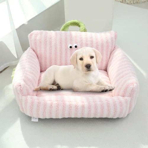 Hundebett cord Haustier-Couchbett, süße Katzen-Hunde-Sofabetten, -2024 neu- Waschbares Haustier-Couchbett, flauschiges Katzensofa mit rutschfester Unterseite, atmungsaktives, beruhigendes Bett for mit von FOUNCY