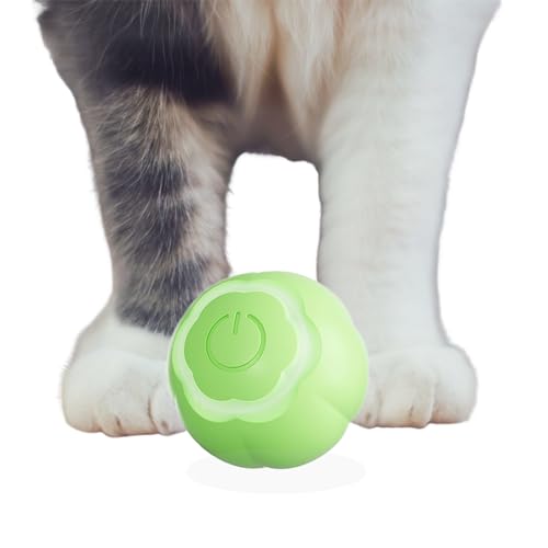 Found Notice Intelligenter beweglicher Katzenspielzeugball, Sport für Indoor-Katzen, aktiviert Jagdinstinkte, interaktive Bälle, integriertes LED-Farblicht, wiederaufladbar über USB 360 Grad von Found Notice