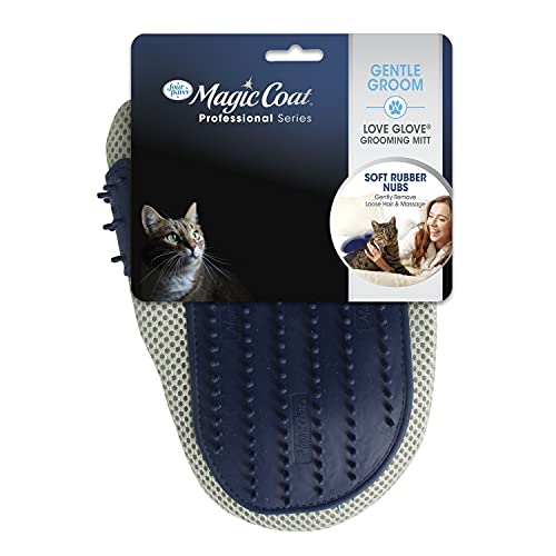 Four Paws Magic Coat Professional Series Love Glove Silikon-Katzenpflege-Handschuh, Enthaarung und Entfilzung, 1 Stück von Four Paws