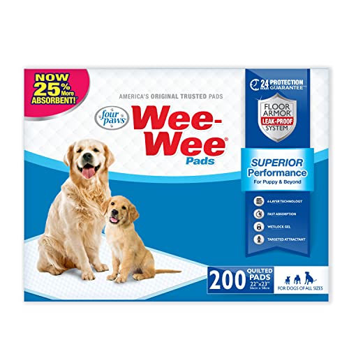 Four Paws Wee-Wee Hunde-Urinierpads, Standard, 200 Stück Four Paws Wee-Wee Hunde-Urinierpads, Standard, 200 Stück von Four Paws
