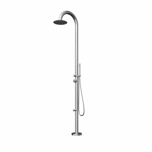 Four & More Designer Gartendusche Außendusche Pooldusche Regendusche Duschsäule Dusche aus gebürstetem V4A / 316 Edelstahl Modell NOE mit Warm- & Kaltwasseranschluß für den Garten Four & More Designer Gartendusche Außendusche Pooldusche Regendusche Duschsäule Dusche aus gebürstetem V4A / 316 Edelstahl Modell NOE mit Warm- & Kaltwasseranschluß für den Garten von Four & More
