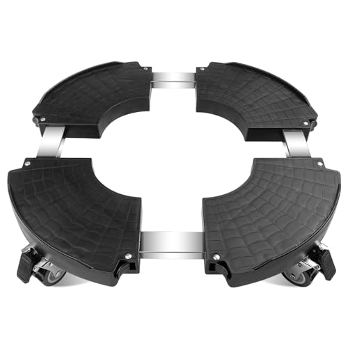 Fousenuk Pflanzenroller Einstellbare 40-58.5 cm, Rollbrett Pflanzen Tragkraft 250kg, Blumenroller Rund mit 360 ° Drehbare Rädern, Gefäßroller Schwarz für Große Pflanzgefäße im Innen und Außenbereich Fousenuk Pflanzenroller Einstellbare 40-58.5 cm, Rollbrett Pflanzen Tragkraft 250kg, Blumenroller Rund mit 360 ° Drehbare Rädern, Gefäßroller Schwarz für Große Pflanzgefäße im Innen und Außenbereich von Fousenuk