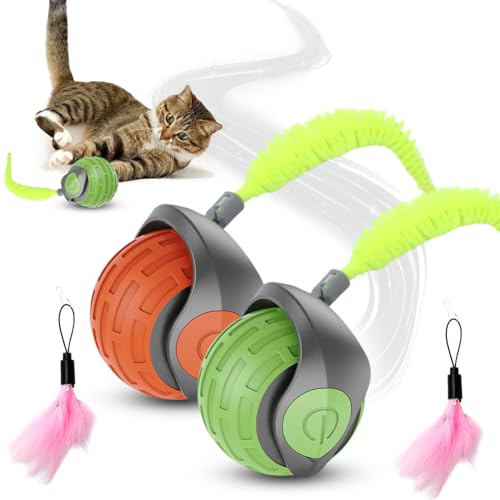 Chase Master Pro Katzenspielzeug 2 Pcs Wiederaufladbar Katzenspielzeug Selbstbeschäftigung Rolling Ball mit Flauschigem,Speedy Tail Katzen Spielzeug Interaktives Katzen Spielzeug Elektrisch Pet Ball Chase Master Pro Katzenspielzeug 2 Pcs Wiederaufladbar Katzenspielzeug Selbstbeschäftigung Rolling Ball mit Flauschigem,Speedy Tail Katzen Spielzeug Interaktives Katzen Spielzeug Elektrisch Pet Ball von Fouvin