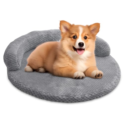 Fouvin Hundebett Grosse Hunde, Runde Katzenbett, Winter Warme Hundematratze - 60x60 cm Katzenbett mit Rutschfester, Waschbar, Atmungsaktiv, Grau Fouvin Hundebett Grosse Hunde, Runde Katzenbett, Winter Warme Hundematratze - 60x60 cm Katzenbett mit Rutschfester, Waschbar, Atmungsaktiv, Grau von Fouvin