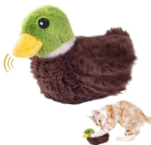 Fouvin Interaktives Katzenspielzeug mit Katzenminze, Elektrisches Flattervogel Spielzeug für Katzen, Berührungsaktiviertes Katzenspielzeug, Selbstbeschäftigung Spielzeug für Katzen, Wiederaufladbar von Fouvin