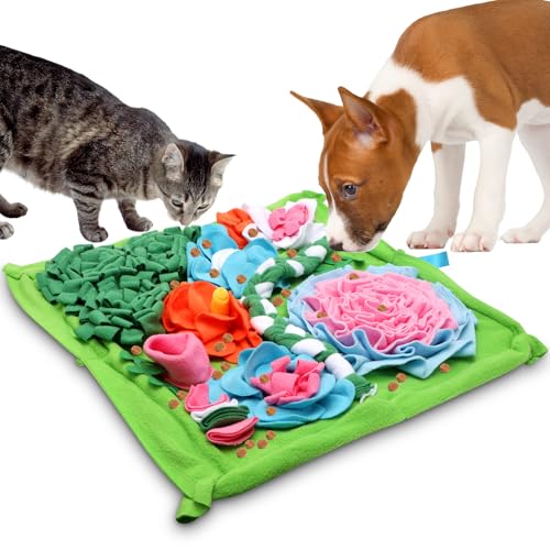 Fouvin Schnüffelteppich für Hunde, Schnüffelmatte Hund und Katzen, Schnüffelspielzeug Hund für Geruchstraining, Hundespielzeug für große, mittelgroße und kleine Hunde, 50cm×50cm von Fouvin