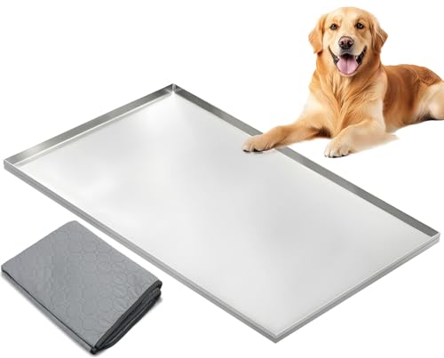 Metall-Ersatzschale für Hundekäfig, 41,7 x 27,5 x 1,1 cm, robuster Edelstahl, kau- und rissfest, Haustierhütte Metall-Ersatzschale für Hundekäfig, 41,7 x 27,5 x 1,1 cm, robuster Edelstahl, kau- und rissfest, Haustierhütte von Fovima
