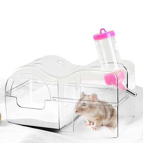 Foway Hamster Sandbad Behälter,Transparente Sandbad-Behälter - Dekorative Schüssel Haustierzubehör Für Baden Von Kleintieren Wie Chinchilla Mäuse Reptilien Meerschweinchen Rennmäuse Foway Hamster Sandbad Behälter,Transparente Sandbad-Behälter - Dekorative Schüssel Haustierzubehör Für Baden Von Kleintieren Wie Chinchilla Mäuse Reptilien Meerschweinchen Rennmäuse von Foway