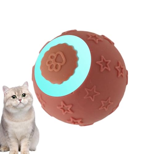 Foway Smart Cat Ball, Smart Ball Katzenspielzeug | Aktiver rollender Ball - Wiederaufladbares Katzen-Übungsspielzeug, 2 Modi, Katzenballspielzeug für Welpen, Kleintiere, Hunde von Foway