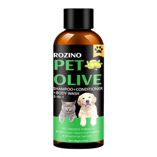 Hundeduschgel - Geruchsbeseitigendes Hundeshampoo | Pflegezubehör, langanhaltende Hundesprays für stinkende Hunde und Welpen, Geruchsentfernung für weiches und glänzendes Fell, 100 g Foway von Foway