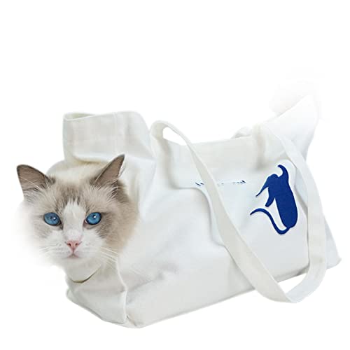 Fowybe 5 Pcs Segeltuchtasche für Katzen Hunde - Colorfast Canvas Hundetragetaschen für Welpen Kätzchen | Schulterrucksack für Hunde und Katzen zum Wandern, Radfahren und Reisen von Fowybe