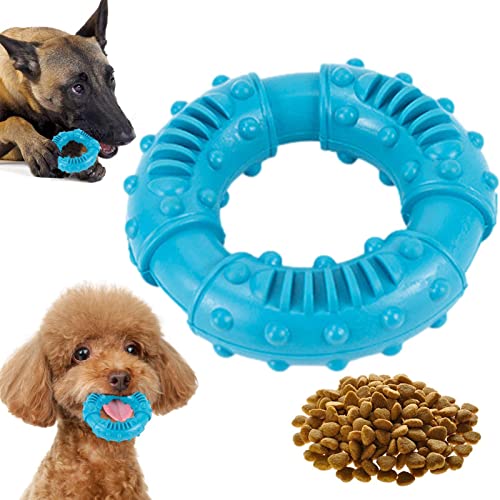 Fowybe Beißspielzeug für Welpen - Ringförmige Welpenbeißringe aus hartem, elastischem Gummi,Langlebiges Donut-Kauspielzeug für große, mittelgroße und kleine Hunde, lustiges Geburtstagsgeschenk von Fowybe