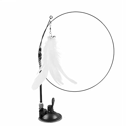 Fowybe Feder Zauberstab Katzenspielzeug | Leistungsstarker Sauger Cat Feather Stick | Lustiger Katzenstab mit Federn und Glöckchen, interaktives Katzenspielzeug Zauberstab Kätzchenspielzeug Fowybe Feder Zauberstab Katzenspielzeug | Leistungsstarker Sauger Cat Feather Stick | Lustiger Katzenstab mit Federn und Glöckchen, interaktives Katzenspielzeug Zauberstab Kätzchenspielzeug von Fowybe