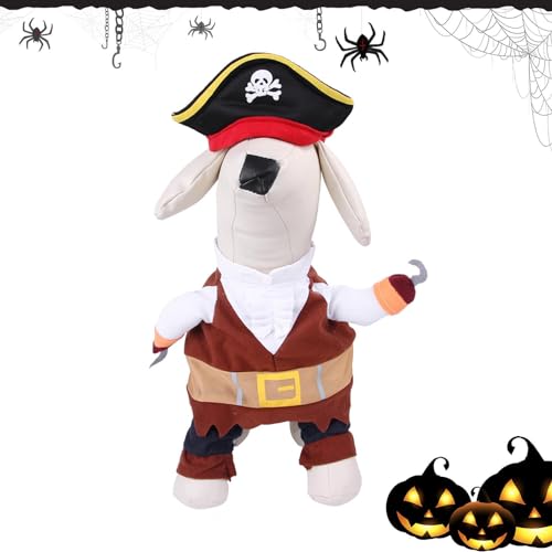 Fowybe Halloween-Tag-Haustierkostüme | Gruselige Halloween-Cosplay-Kleidung für kleine Hunde - Themenparty-Zubehör für Halloween-Party, Foto-Requisiten, Festival-Parade, Halloween-Reisen von Fowybe