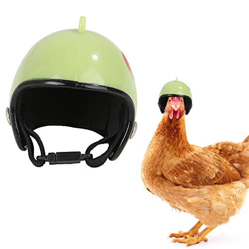 Fowybe Hühnerhelme für Hennen, Motorradhelme für Haustiere, Lustige Kostüme Sonne Regenschutz Helme Zubehör Heimtierbedarf für Vogelhühner Haustier von Fowybe