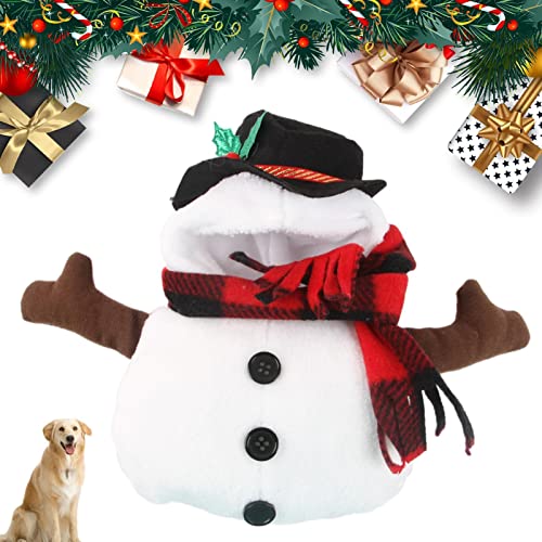 Fowybe Hund-Weihnachts-Outfit - Pet Weihnachtskostüme Hundeanzug | Atmungsaktives, weiches Schneemann-Outfit, Haustierkleidung, Hundebekleidung, Bekleidung für Cosplay von Fowybe