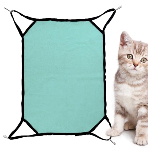 Fowybe Katzenhängebett - Wendebehang, weiches Haustierbett - Atmungsaktive Käfig-Hängematte mit Gurten und Haken für Katzen, kleine Hunde, Kaninchen Fowybe Katzenhängebett - Wendebehang, weiches Haustierbett - Atmungsaktive Käfig-Hängematte mit Gurten und Haken für Katzen, kleine Hunde, Kaninchen von Fowybe