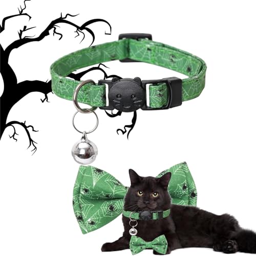 Fowybe Katzenhalsband für Halloween - Verstellbare Glöckchenhalsbänder für Katzen für Halloween | Festival-Haustierdekorationen für Zuhause, Fotografie, Hochzeit, Spazierengehen, Reisen von Fowybe