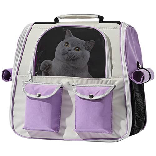 Fowybe Katzentragerucksäcke | Atmungsaktiver freihändiger Katzentragerucksack,Multi-Pocket Small Medium Pets Travelling Wandern - Bequem, langlebig, stilvoll von Fowybe