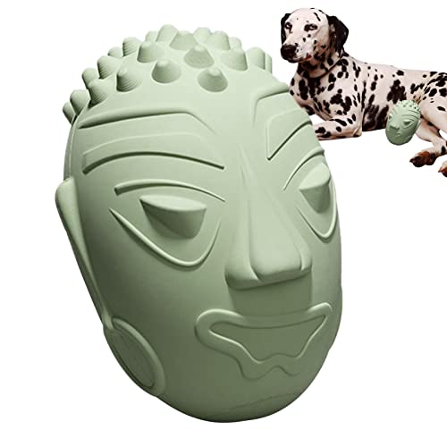Fowybe Kauspielzeug für Hunde, Robustes Kauspielzeug für Hunde, Langlebiges Hundespielzeug mit Buddha-Kopf, interaktives Hundepuzzle-Spielzeug für mittelgroße und große Hunderassen von Fowybe