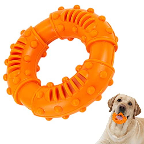 Fowybe Kauspielzeug für Hunde,Belastbares Gummi-Beißring-Spielzeug für Haustiere | Langlebiges Donut-förmiges Beißspielzeug für Kauer, Zahnreinigungsspielzeug zum Entspannen von Haustieren von Fowybe