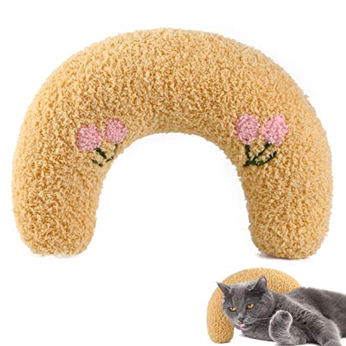 Fowybe Kissen für Katzen,Komfortables Zähneknirschen-Welpen-Kätzchen-Katzen-Schlafkissen | Deep Sleep U-förmiges begleitendes kleines Kissen, schützt die Halswirbelsäule des Haustieres Fowybe Kissen für Katzen,Komfortables Zähneknirschen-Welpen-Kätzchen-Katzen-Schlafkissen | Deep Sleep U-förmiges begleitendes kleines Kissen, schützt die Halswirbelsäule des Haustieres von Fowybe