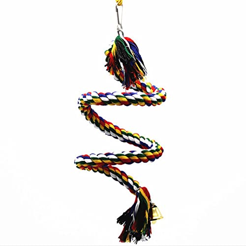 Fowybe Papageienspielzeug | Papageienbissspielzeug mit Glocke | Spiral-Vogelspielzeug für Graupapageien, Eclectus, Wellensittiche, Sittiche, Nymphensittiche Fowybe Papageienspielzeug | Papageienbissspielzeug mit Glocke | Spiral-Vogelspielzeug für Graupapageien, Eclectus, Wellensittiche, Sittiche, Nymphensittiche von Fowybe