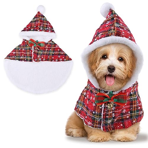 Fowybe Weihnachts-Hundekleidung | Niedliche Haustiere-Kostüme für Weihnachten | Winterliche Hundebekleidung für Weihnachtsfeier, Mottoparty, Weihnachtsreisen, Foto-Requisiten, Spaziergänge im Freien von Fowybe