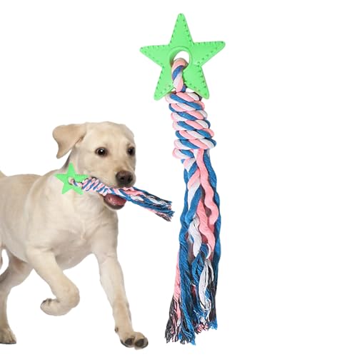 Fowybe Welpen-Stern-Beißspielzeug | Kauspielzeug zum Zahnen für Welpen - Tragbares Hunde-Kauspielzeug mit interaktivem Beißseil für Welpen, Hunde, kleine Katzen und Haustiere von Fowybe