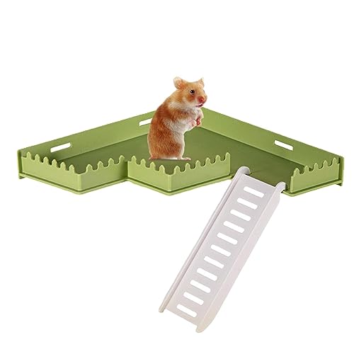 Hamster-Standplattform | Sicheres PVC-Spielstudio mit Leiter | Käfigspielzeug, dekoratives Zubehör für Streifenhörnchen, Hamster, Eichhörnchen, Rennmäuse, Papageien, Igel Fowybe Hamster-Standplattform | Sicheres PVC-Spielstudio mit Leiter | Käfigspielzeug, dekoratives Zubehör für Streifenhörnchen, Hamster, Eichhörnchen, Rennmäuse, Papageien, Igel Fowybe von Fowybe