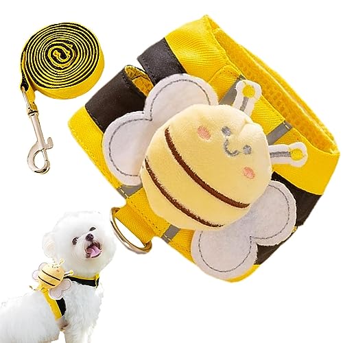 Hundegeschirr für Welpen - Heimtierbedarf Hundegeschirr Leine,Strapazierfähige, zugfreie, atmungsaktive, klemmfreie 4,9-Fuß-Hundeleine mit niedlichem Bienendesign für Hunde, Welpen, Katzen im Fowybe Hundegeschirr für Welpen - Heimtierbedarf Hundegeschirr Leine,Strapazierfähige, zugfreie, atmungsaktive, klemmfreie 4,9-Fuß-Hundeleine mit niedlichem Bienendesign für Hunde, Welpen, Katzen im Fowybe von Fowybe