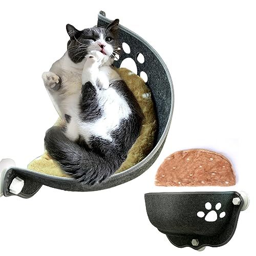 Katzenhängematte | Katzenhängematte für Fenster | Hält bis zu 15 kg. Fenstermontiertes Katzenbett, stabile Katzenfensterstange, Katzenfensterbett, Katzenmöbel Fowybe Katzenhängematte | Katzenhängematte für Fenster | Hält bis zu 15 kg. Fenstermontiertes Katzenbett, stabile Katzenfensterstange, Katzenfensterbett, Katzenmöbel Fowybe von Fowybe