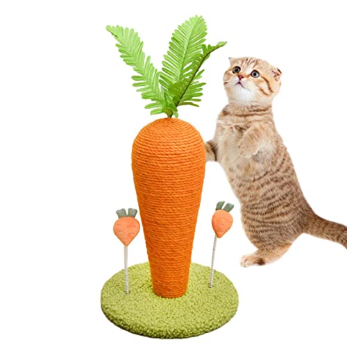 Katzenkratzbaum - Karotte Katzenkratzbaum Natur Sisal - Cat Tree Tower Kratzbaum Interaktives Spielzeug für Kätzchen und Erwachsene Katzen Fowybe von Fowybe