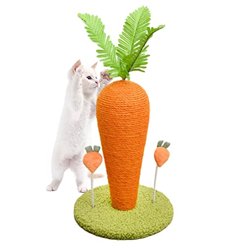Katzenkratzbaum | Sisal-Kratzbäume in Karottenform | Cat Tree Tower Kratzbaum Interaktives Spielzeug für Kätzchen und Erwachsene Katzen Fowybe von Fowybe