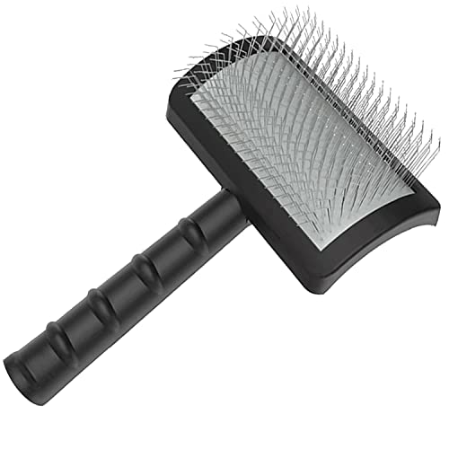 Fozriybefy Feste Slicker-BüRste für Hunde - Extra Lange Pin-Slicker-BüRste für GroßE Hunde, Haustierpflege, DrahtbüRste und Enthaarung (Schwarz) von Fozriybefy