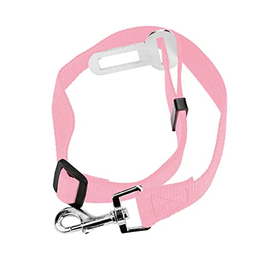 Seil Haustier Haustier Hund Katze Auto Sicherheitsgurt Einstellbare Gurtzeugggurt Blei Leine for kleine mittelgroße Hunde Reise Clip Pet Supplies 13 Farben Haustierleine Mit (Size : Pink) von FrEshn