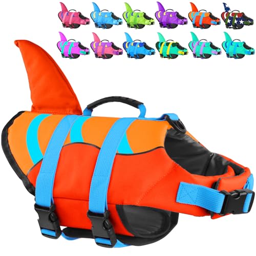 Fragralley Shark Fin Hundeschwimmweste, hoher Auftrieb mit reißfestem Nylon & Polyurethan-Schaum für Schwimmen, Bootfahren und Wassersport im Freien Fragralley Shark Fin Hundeschwimmweste, hoher Auftrieb mit reißfestem Nylon & Polyurethan-Schaum für Schwimmen, Bootfahren und Wassersport im Freien von Fragralley