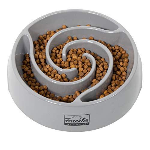 Franklin Pet Supply Co. Slow Feed Tornado-Napf – Hundenapf + Welpennapf für kleine, mittelgroße + große Rassen – Futter + Wasser von Franklin Sports