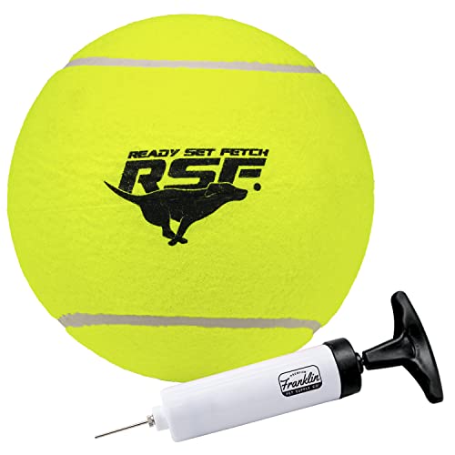 Franklin Pet Supply Ready Set Fetch Oversized Dog Tennis Ball - 8.5" Jumbo Size - Pump Included von Franklin Sports