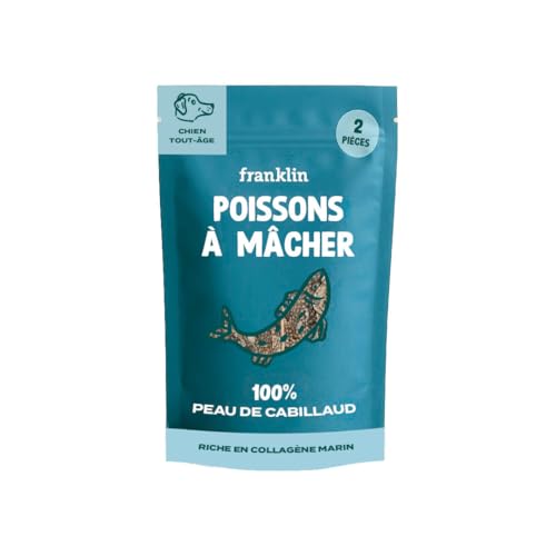 FRANKLIN – Kauspielzeug für Hunde – getrocknete Kabeljauhaut – 100 % natürlich, ohne Zusatzstoffe – reich an Kollagen, Omega 3 und 6 – Langes Kauen – unterstützt die Gelenke – 90 g FRANKLIN – Kauspielzeug für Hunde – getrocknete Kabeljauhaut – 100 % natürlich, ohne Zusatzstoffe – reich an Kollagen, Omega 3 und 6 – Langes Kauen – unterstützt die Gelenke – 90 g von Franklin