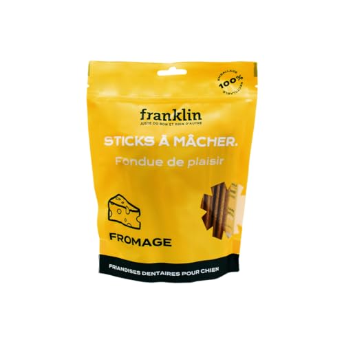 FRANKLIN – Zahn-Stick für Hunde – Kaustäbchen – Käsegeschmack – Zahnschutz – Zahnstein – für jedes Alter – wiederverschließbarer & recycelbarer Beutel – 250 g FRANKLIN – Zahn-Stick für Hunde – Kaustäbchen – Käsegeschmack – Zahnschutz – Zahnstein – für jedes Alter – wiederverschließbarer & recycelbarer Beutel – 250 g von Franklin