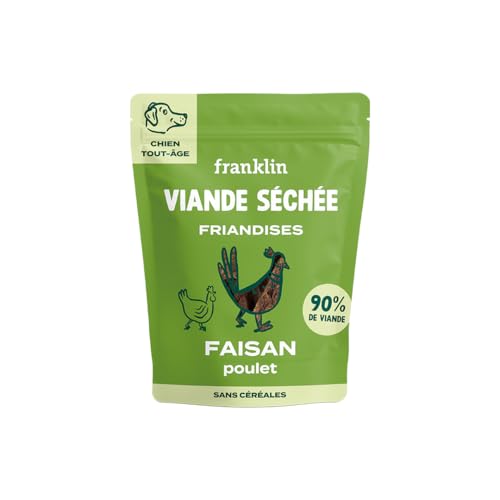 Franklin Hundeleckerli - Jerky - Trockenfleisch zum Kauen - 90% Fasan & Huhn - ohne Getreide - 100g von Franklin