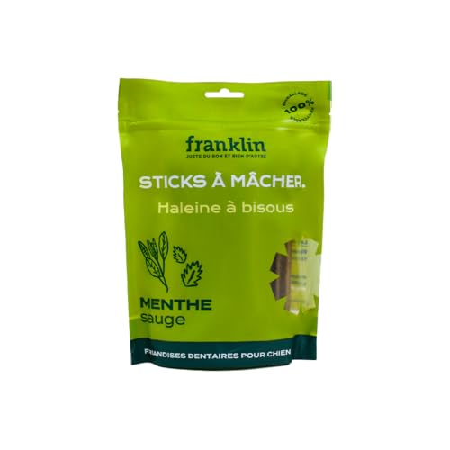 Franklin - Zahnnahrung für Hunde – Kau-Stick mit 30 % Minze – frischer Atem – 250 g von Franklin