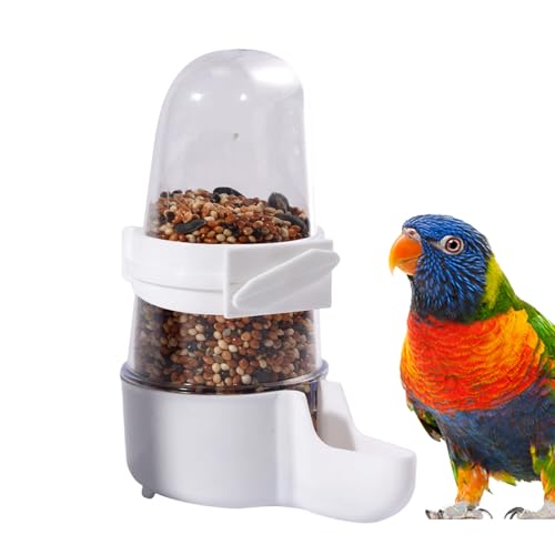Automatischer Vogelfeeder, transparenter Vogelkäfig mit Wassertrinker, Lebensmittelbehälter, langlebig, für Lovebirds, , Entenvogel, Hummingbird, 16 x 9 cm von Fravsiu