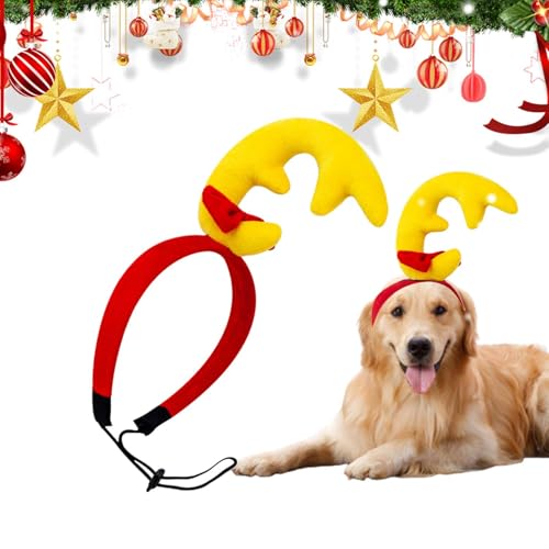 Dog Antler Haarband für Weihnachten | Weihnachtshund Antler Haarband | Verstellbares Cartoon-Hirschhorn Haarband | Süßes Urlaubskostüm für Haustiere, Puppies, festliches Haustier-Kopfband Dog Antler Haarband für Weihnachten | Weihnachtshund Antler Haarband | Verstellbares Cartoon-Hirschhorn Haarband | Süßes Urlaubskostüm für Haustiere, Puppies, festliches Haustier-Kopfband von Fravsiu