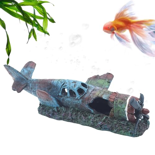 Fighter Plane Aquarium Decoration Model Toy | Creative Fish Tank Fighter Plane Ornament | Underwater Ruins Fighter Plane Aquarium Decor Destroyed Plane Fish Tank Decoration for Aquarium Decoration Fighter Plane Aquarium Decoration Model Toy | Creative Fish Tank Fighter Plane Ornament | Underwater Ruins Fighter Plane Aquarium Decor Destroyed Plane Fish Tank Decoration for Aquarium Decoration von Fravsiu