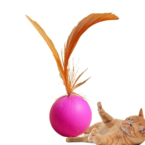 Fravsiu Cat Ball Toy with Feather, Cat Chew Ball Toys, Elastic Bite-Resistant Rubber, Interactive Bouncing Ball, Medium Cat Ball Toy, Durable Cat Chew Toy, Fun Cat Feather Toy, for Medium Cat Fravsiu Cat Ball Toy with Feather, Cat Chew Ball Toys, Elastic Bite-Resistant Rubber, Interactive Bouncing Ball, Medium Cat Ball Toy, Durable Cat Chew Toy, Fun Cat Feather Toy, for Medium Cat von Fravsiu