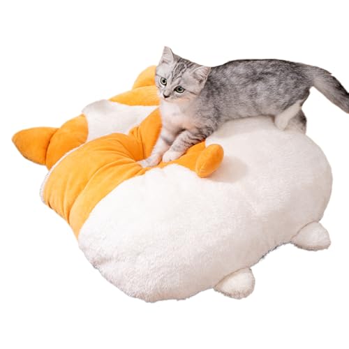 Fravsiu Cat Nest, Cat Bed Cave, Katzenbett, weiches Plüsch, unterstützt Gelenke, kein Verrutschen für Welpen, kaltes Wetter, bequem, zum Ausruhen im Freien Fravsiu Cat Nest, Cat Bed Cave, Katzenbett, weiches Plüsch, unterstützt Gelenke, kein Verrutschen für Welpen, kaltes Wetter, bequem, zum Ausruhen im Freien von Fravsiu